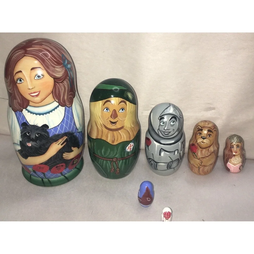 Wizard of Oz Golden Cockerel Collection Russian Nestling Dolls Signed by Artist